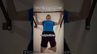 How different athletes 🔥 do pullups 😂 pullups gymmemes [upl. by Yerxa]