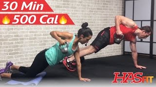 30 Min HIIT Kettlebell Workout for Fat Loss amp Strength  Kettlebell Training Exercises for Men Women [upl. by Hoagland]