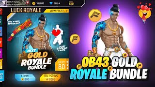 OB43 Next Gold Royale Bundle Free Fire  New Event Free Fire Bangladesh Server  Free Fire New Event [upl. by Seiter141]