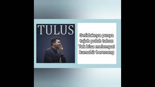 TULUS  GAJAH  KARAOKE VERSION EASY LYRICS [upl. by Anayit]