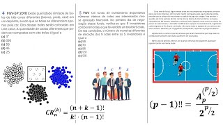 Exercícios de Análise Combinatória 3ª parte casos exóticos [upl. by Urbannai58]