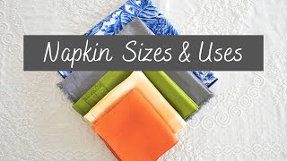 Napkin Sizes Choosing the Correct Size for Your Party [upl. by Arrak]