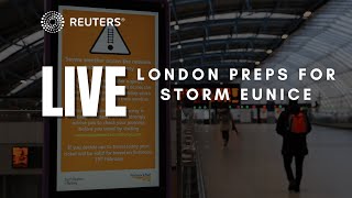 LIVE Airplanes land at Heathrow Airport as Storm Eunice brings strong winds [upl. by Enaled789]