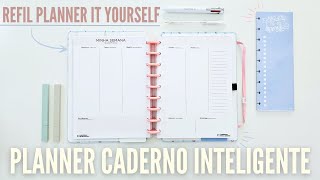 PLANNER IT YOURSELF  o refil planner do Caderno Inteligente  review [upl. by Gelasius]