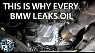 BMW E90 N54 Oil Pan Gasket DIY [upl. by Nagiem654]