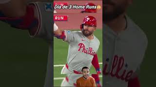 Kyle Schwarber Dios 3 Jonrones en la Victoria de Phillies Ayer mlb mlbdominicana mlbhighlights [upl. by Mis]