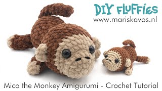 How to crochet a cute monkey Amigurumi tutorial pattern for beginners [upl. by Dahlstrom]