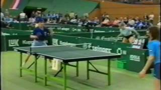 Table Tennis EM Moskau 1984 Guo TTC GrenzauModell Secretin Orlwski [upl. by Ahsirpac]