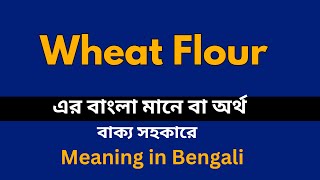 Wheat Flour Meaning in Bengali Wheat Flour শব্দের বাংলা ভাষায় অর্থ অথবা মানে কি [upl. by Noyrb]