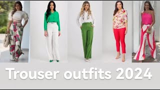 TRENDY TROUSERS OUTFITS 2024 [upl. by Aicilaana173]