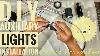 DIY AUXILIARY LIGHTS INSTALLATION  BLUEWATER TDD  YAMAHA MIO I 125 [upl. by Wall]