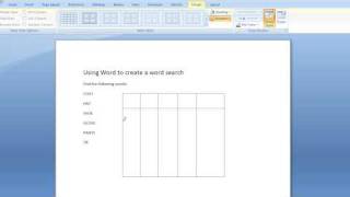 Using Word to create a word search [upl. by Rani942]