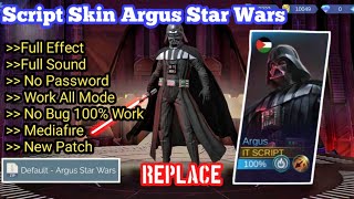 UPDATE Script Skin Argus Star Wars Darth Vader No Password  Full Effect amp Sound With Logo  Latest [upl. by Calvin]