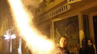 Silvester 2013 in Leipzig  Actioncam amp Fireworks [upl. by Savina]