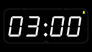 3 MINUET  TIMER amp ALARM  Full HD  COUNTDOWN [upl. by Zebada]