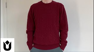 Gant Lambswool Cable Crew Jumper Unboxing ASMR [upl. by Yknip]