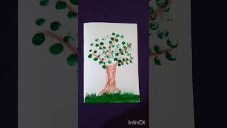 Easy finger painting for kids🌳 art school activity [upl. by Etep]