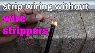 How to strip wire ends without wire strippers speaker wire etc [upl. by Iolanthe]