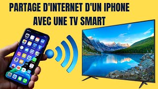 Comment faire le partage de connexion de données mobiles dun iPhone avec une télévision smart [upl. by Dnomayd]