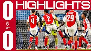 DAVID RAYA MAKES INCREDIBLE DOUBLE SAVE 🤯  HIGHLIGHTS  Atalanta v Arsenal 00  Champions League [upl. by Notyalk]