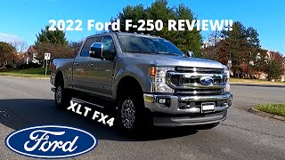 2022 Ford F250 XLT  REVIEW and DRIVE Whats new for 2022 [upl. by Lilian316]