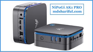 NiPoGi AK1 Pro Review Mini PC with Celeron N5105 Processor  mdshariful [upl. by Tankoos634]