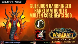 Sulfuron Harbinger Rank1 MM Hunter POV Molten Core Heat3 SOD [upl. by Benito465]