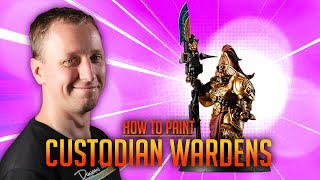 FOR THE EMPEROR How to paint Custodian Wardens for Warhammer 40000 [upl. by Drucilla]