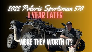 2022 Polaris Sportsman 570 1 Year Review  Were They Worth it [upl. by Eniawd]