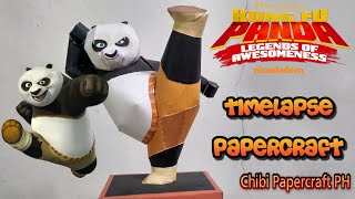 Kungfu Panda Papercraft  Po DIY Tutorial [upl. by Kristan]