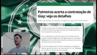 NOTÃCIAS DO PALMEIRAS  PALMEIRAS ACERTA COM MAIS UM REFORÃ‡O PARA A TEMPORADA  GIAY [upl. by Selda]