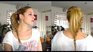 Tuto Coiffure 30  Tresse Originale et Simple  Easy Ponytail Hairstyle [upl. by Schulman]