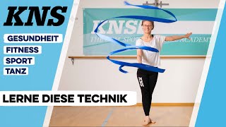 Gymnastik mit Handgerät Lerne diese Techniken mit dem BAND  TEIL 3  KNS München [upl. by Titania]