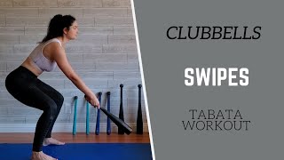 CLUBBELLS  24 Minute FULL BODY Single Club Workout  Tabata SWIPES [upl. by Keavy]