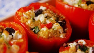 Greek Stuffed Peppers  Delish [upl. by Giacinta]