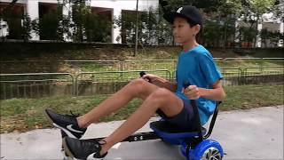 Liow Video Hoverboard attached with Hoverkart平衡车支架改装 [upl. by Naitsabas]