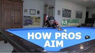 HOW TO AIM in Pool and Billiards … The AIMING SYSTEM of the PROS [upl. by Hassi]