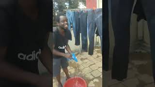 Watch how this guy washes his clothes 😂😂🤣🤣🤣 [upl. by Rabbi916]