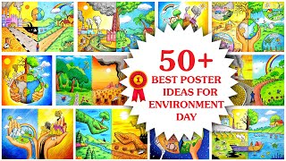 Environment Day Poster Ideas to win competition  50 plus unique Drawing ideas [upl. by Erodoeht]