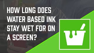 How Long Does Green Galaxy Water Based Ink Stay Wet On A Screen [upl. by Danie]