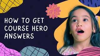 How To Get Course Hero Answers  Course hero tutor [upl. by Dann173]