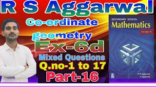 Rs aggarwal cbse Class 10th math exercise6d Coordinate geometry maths [upl. by Dominus719]