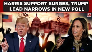 Harris Gains on Trump Democratic Support Rises Reveals New Poll [upl. by Yennep]