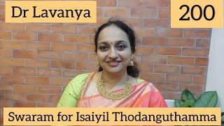 Swaram for Isaiyil Thodanguthamma  Hey Ram  Dr Lavanya  Ilayaraja  Carnatic Notes  Voice [upl. by Yor]