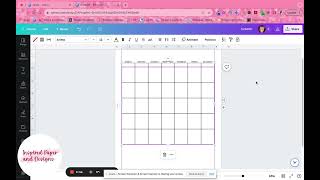 Creating a Vertical Calendar in Canva [upl. by Ielirol]