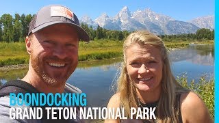 SECRET BOONDOCKING IN GRAND TETON NATIONAL PARK RV AMERICA [upl. by Esinereb]