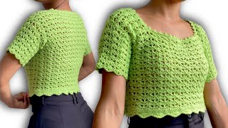 Descubre esta blusa tejida en crochet paso a paso [upl. by Darraj]