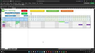 Planning et Rétroplanning de Gantt XLOneClick Mise à jour 05122022 [upl. by Lehcsreh972]