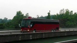 President Obama Motorcade Syracuse New York 22 Aug 2013 [upl. by Arytas]