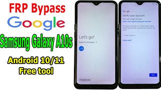 FRP Bypass Google Account Samsung A10s Android 1011 [upl. by Amalbergas]